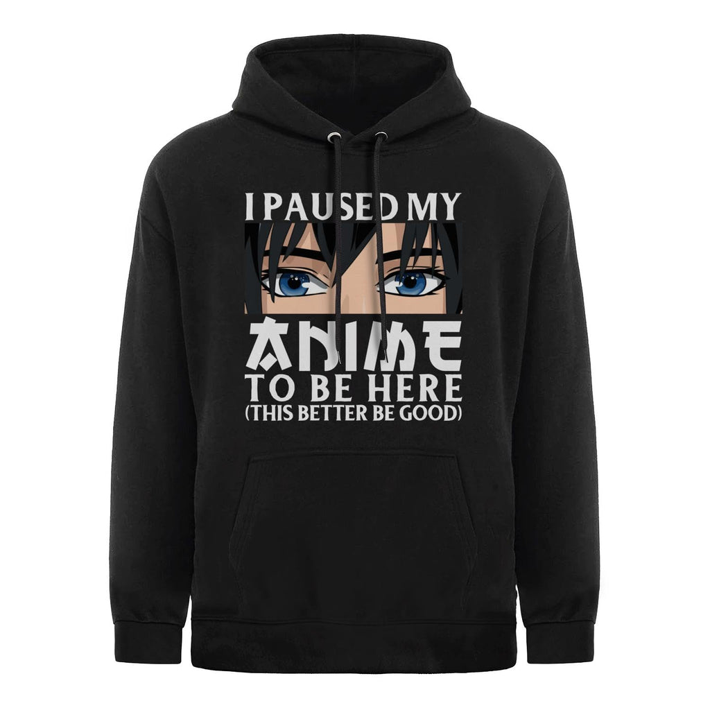 Pininerr Anime Hoody for Men Teen Boys-Classic Long Sleeve Casual Sweatshirt Black